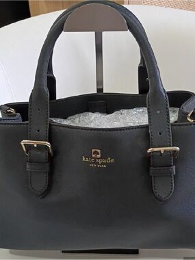 Kate Spade leather top-handle satchel with gold logo